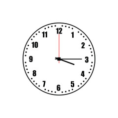 Wall clock face vector illustration 