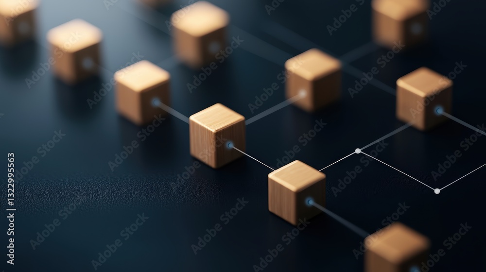 Poster flowcharts and diagrams: an organizational chart with hierarchical levels and interconnected boxes, 