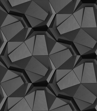 3D pattern of a futuristic hexagon design.
