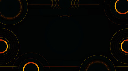 Abstract vector background for banner, futuristic, presentation, decoration, greetings card, wallpaper | Gradient geometric background with circular shape, shadow with black, red, orange colour 