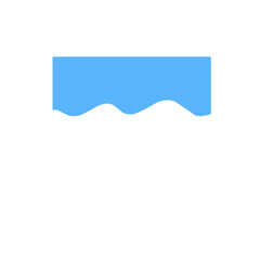 Obraz premium blue wave border