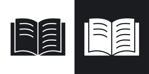 Book icons pack in solid style