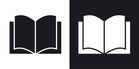 Book icons pack in solid style