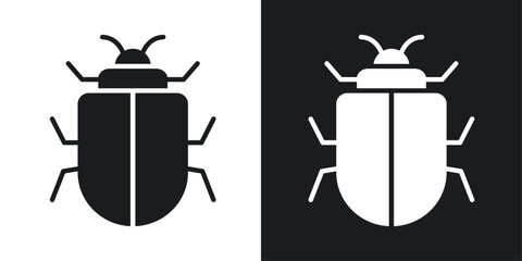 Bug icons pack in solid style