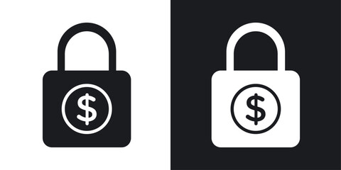 Fixed price icons pack in solid style