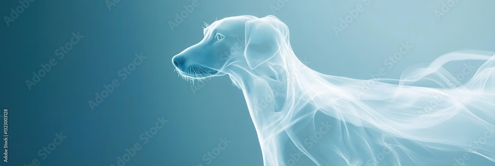 Poster modern veterinary service design featuring sleek lines and a calming palette for mobile vet solution