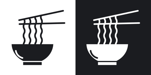 Noodles icons pack in solid style