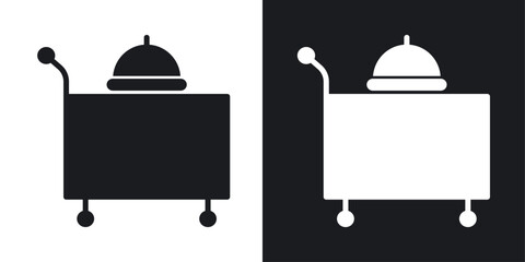 Room service icons pack in solid style