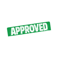Approved stamp green ink stamp symbol sign valid seal isolated transparent vector illustration white background