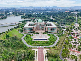 Aerial view of Prime Minister’s Department in Putrajaya, Kuala Lumpur, Malaysia.
