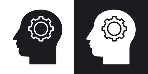 Thinking icons pack in solid style