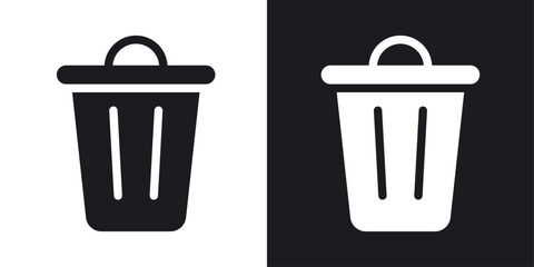 Trash icons pack in solid style