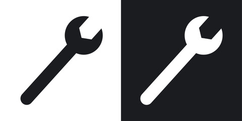 Wrench icons pack in solid style
