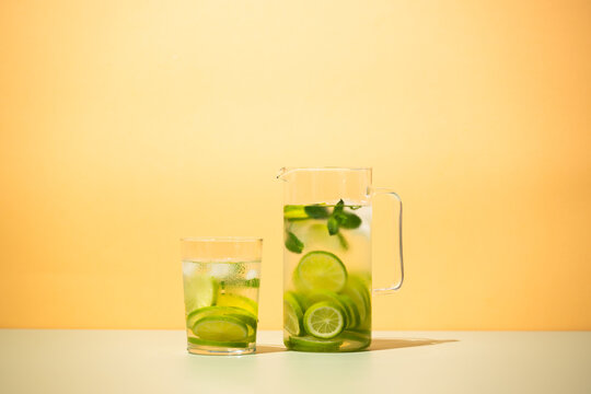 Refreshing lemon and lime infused water