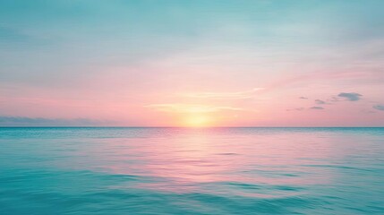 Obraz premium Seascape abstract background concept. A serene sunset over tranquil waters creating a harmonious landscape view.