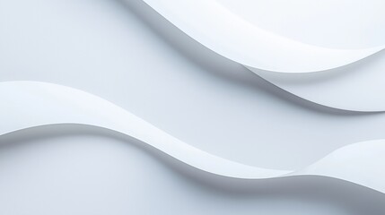 Fototapeta premium A minimalist white-on-white paper-cut background, where subtle variations in tone and shadow create depth and elegance. The smooth, flowing shapes make it modern and versatile.