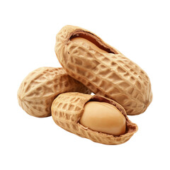 Peanuts in shells, healthy snack, natural food, close up view