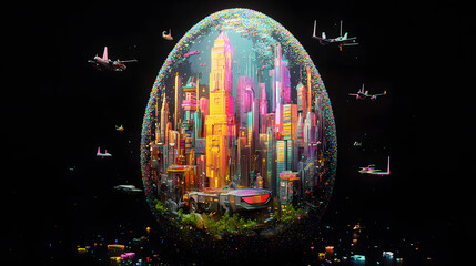 easter, egg, basket, holiday, eggs, spring, decoration, celebration, color, food, colorful, wicker, pink, seasonal, isolated, season, tradition, symbol, yellow, traditional, easter egg, nest, green, b