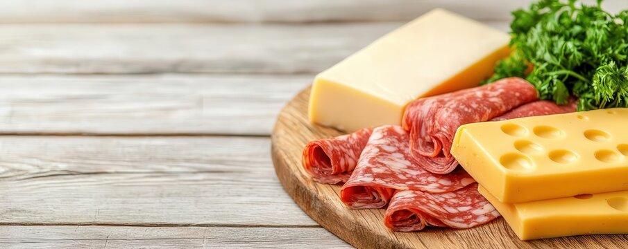 Dairy and meat farm produce from animal farming, animal farming, natural and nutritious farm products, 3D illustration