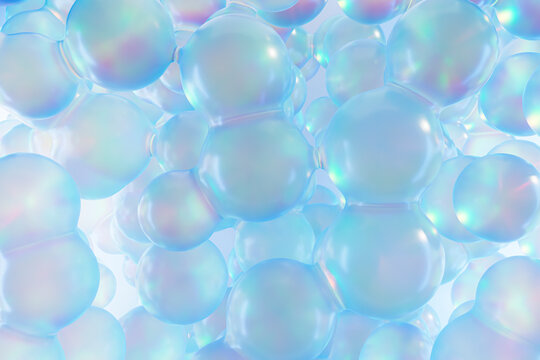 Abstract Iridescent Bubble Composition