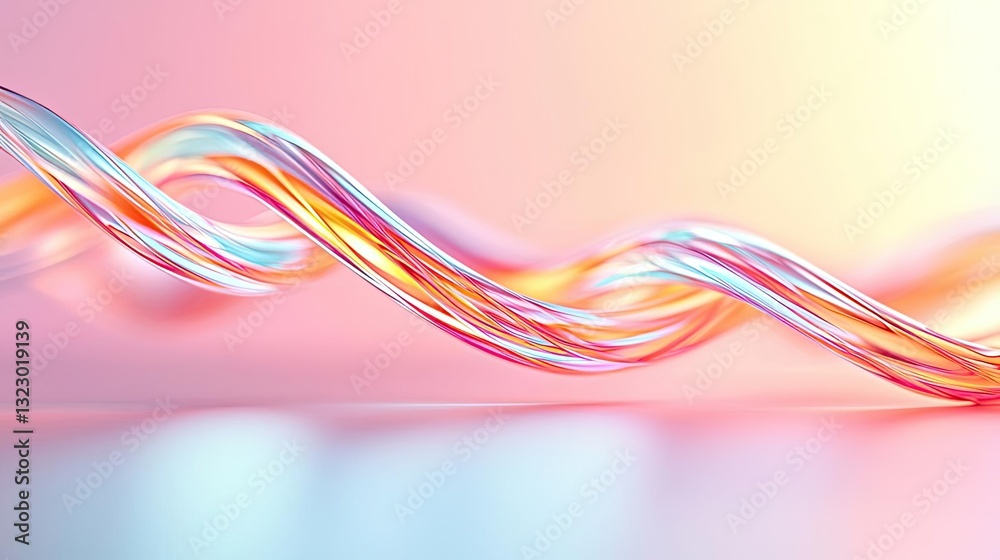 Aufkleber vibrant color art abstract background idea. a vibrant and colorful swirl of translucent strands crea