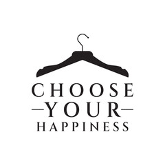 Simple clothes hanger logo details with creative design.for business, boutique, fashion, lifestyle, beauty, wardrobe, wedding dress, clothing store