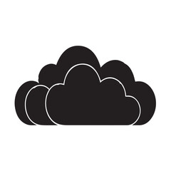Fototapeta premium Dark Cloud Silhouette – Overcast Weather Vector