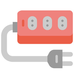 power strip flat icon