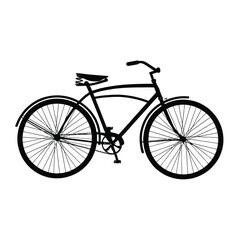 Fototapeta premium Vintage Bicycle Silhouette for Retro and Transportation-Themed Designs