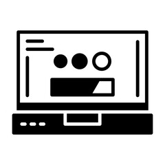 Loading Laptop Interface Solid Icon