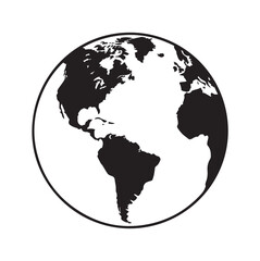 Minimalist Globe Illustration for Global and Environmental-Themed Designs