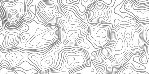 Topographic map background geographic line map with elevation assignments. Modern design with White background with topographic wavy pattern design.paper texture Imitation of a geographical map shades
