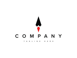 abstract modern minimal rocket spaceship logo design