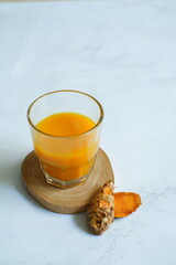 cup of healthy drink or jamu tradisional 