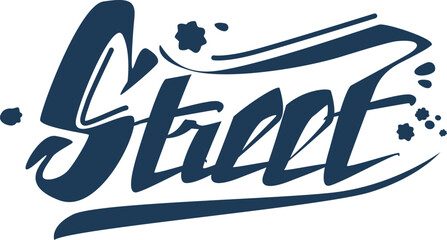 Street headline paint style graffiti