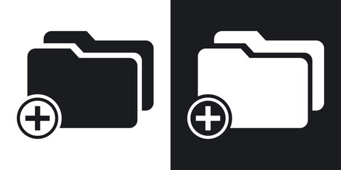 Add folder icons set in flat filled style.