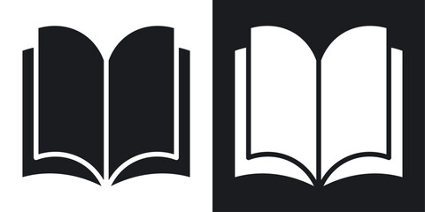 Book icons set in flat filled style.