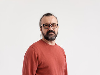 Casual Portrait of a Thoughtful Individual in a Red Sweater