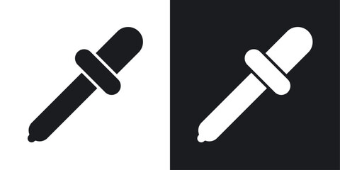 Eye dropper icons set in flat filled style.