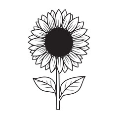 Beautiful Sunflower Illustration for Nature and Floral Designs