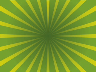 Obraz premium Green Sunburst Retro Radial Background with Light Green Sun Ray