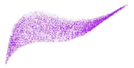Separate purple crayon brush strokes on transparent background.