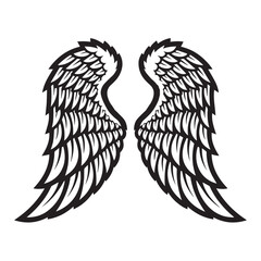 Elegant Angel Wings Silhouette for Spiritual and Artistic Designs