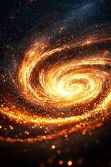 Glowing Golden Swirl of Fantasy Light