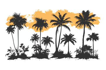 tropical palm trees and palms