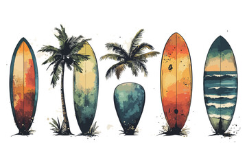 surfboards on the beach