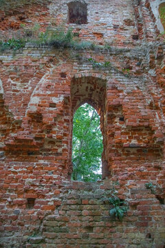 Ruins of the old castle Balga in Germany.