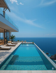 Fototapeta premium Skyline Luxury – Stunning Penthouse Illustrations with Breathtaking Panoramic Views