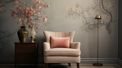 paper chair against wall