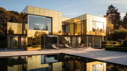 Fototapeta premium design gold house